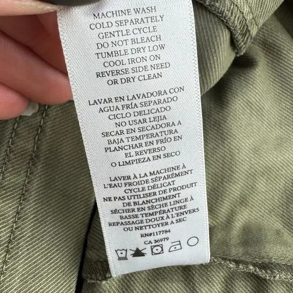 NWT Rails Olive Green Nola Military Utility Skirt Cotton Canvas Belt Size Medium - Picture 14 of 16